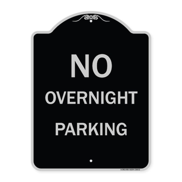 Signmission No Overnight Parking Heavy-Gauge Aluminum Architectural Sign, 24" x 18", BS-1824-23832 A-DES-BS-1824-23832 - main